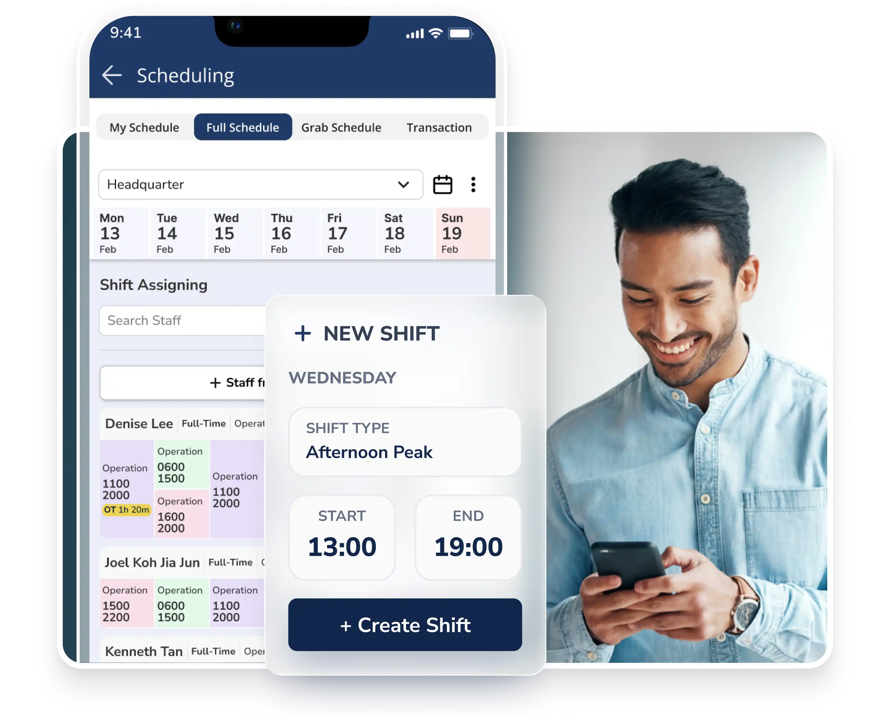 e-scheduling software manage shifts